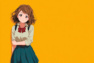 draw your character in cartoonish or marvel or anime style