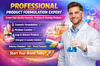 develop cosmetic, perfume, detergent, soap, and laundry formulations