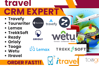 setup travel tour crm travefy tourwriter lemax rezdy orioly toogo wetu itravel