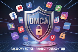 takedown harassing defaming copyright leaked infringement content under dmca