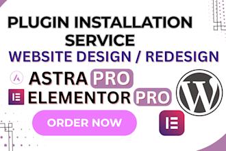 design a lightning fast wordpress business website using elementor pro or astra
