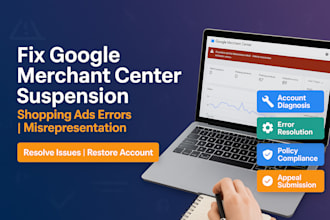 fix google merchant center suspension fix shopping ads errors misrepresentation