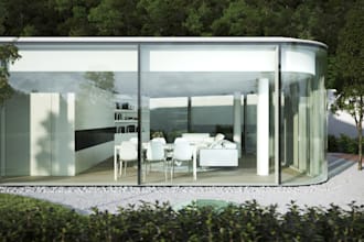 renew 3dcontemporary apartment,minimalist interior,glass wall,cgi outdoor loggia