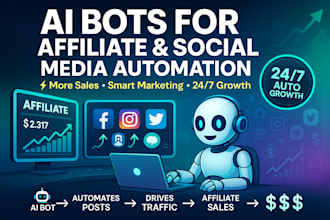 develop automation bots for affiliate marketing, social media using ai bots