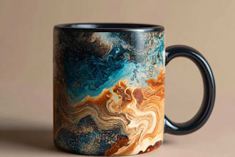draw custom coffee mug design or coffee mug design