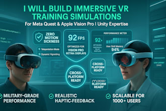 build immersive VR training simulations for meta quest apple vision pro in unity