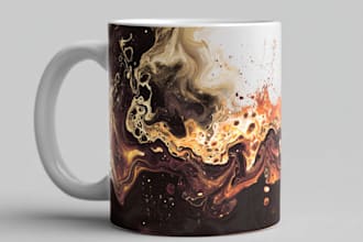 create custom coffee mug design or coffee mug design