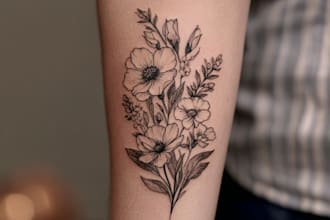make a tattoo in black and white or in color