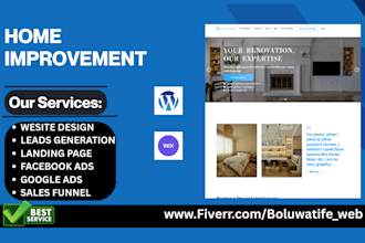 design home improvement website home renovation website home remodeling leads