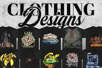 create unique, vintage, artsy design streetwear clothing