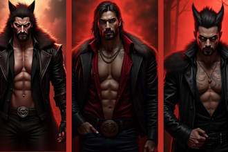 design dark mafia shifter fantasy nsfw romance novel covers and character