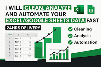 clean ,analyze and automate your excel or google sheets data