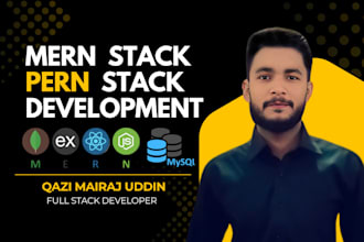 develop full stack web app using react js node js mongodb and  mysql