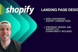 design a shopify landing page or product page