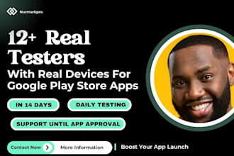 provide 12 testers for google play closed testing for 14 days 12 app testers