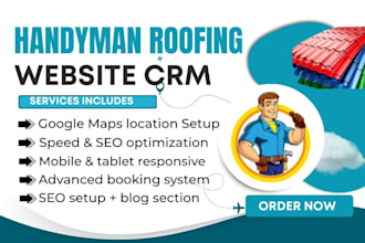 design hairsalon barbershop plumbing autorepair roofing landscraping website crm