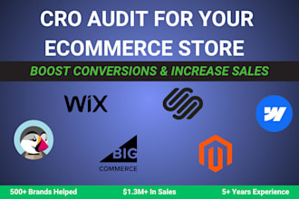 audit your wix, squarespace or magento store for higher conversions