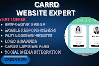 design and redesign carrd, hubspot, dorik, wordpress, and landing pages
