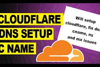 setup cloudflare, fix dns, cname, ns and mx issues