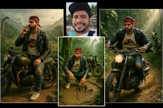 do realistic face and head swaps, clean photoshop editing