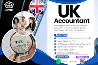provide accurate UK vat, tax return filing, and accounting services
