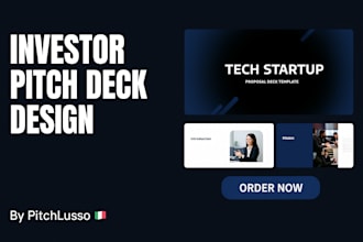 design investor pitch deck, pitch deck design or powerpoint or ppt