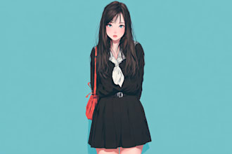make  art anime azuki  character design