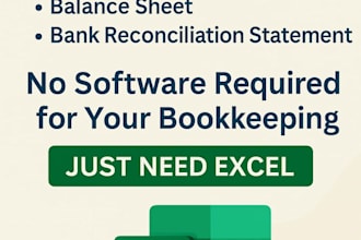 catch up bookkeeping in excel, organize, clean and update your financial records