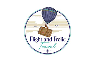 design vintage whimsical travel company logo