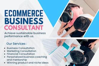 be your ecommerce business consultant business coach mentor for ideas and growth