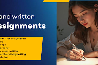 do handwritten assignment work letters envelopes