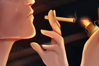 color for you any comic art or illustrations or webtoons
