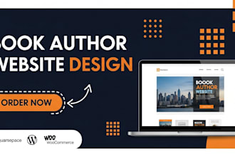 design professional author website or book publisher website