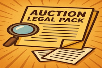 summarise a property auction legal pack