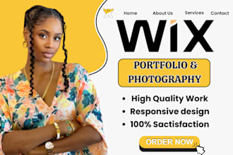 design, redesign wix photography and wix portfolio website