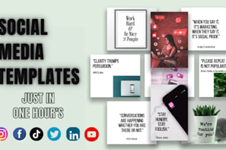 design eye catching social media canva template,posts