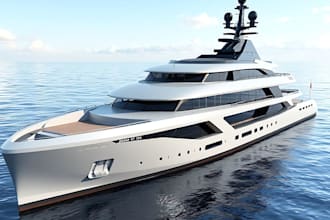 do 3d ship modeling 3d rendering of ship design, boat design, naval architect