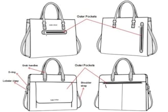 create custom handbag and women bag designs with techpack