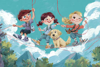 illustrate your children book with magical children book