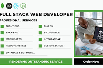 full stack website development, front end, backend, full stack web dev