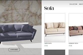 create interactive 3d website using react three fiber