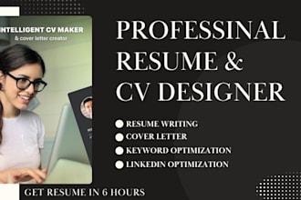 design a professional and modern CV or resume