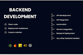 develop apis and all your backend solutions using node js