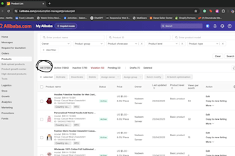 do product posting listing on alibaba bulk listing
