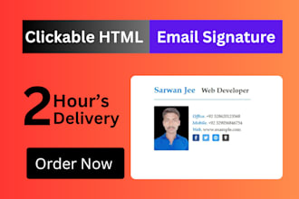 create a clickable HTML email signature for outlook, gmail, and other platforms