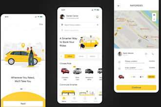 develop a professional taxi booking app, rider booking, uber app development