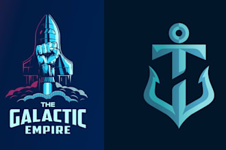 create awesome fishing team and boat charter logo in 24 hours