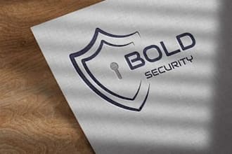 design a modern tech startup, security and technology logo