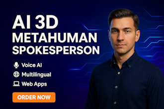 do ai realistic 3d metahuman spokesperson avatar in ue5 for web app and business
