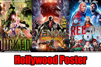epic movie thumbnail, fim poster, movie poster design in 24hr